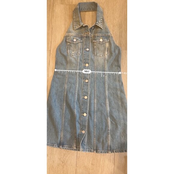 NWOT GIVENCHY Halter Button-Front Denim Mini Dress size 42/ US 6 - Picture 12 of 14